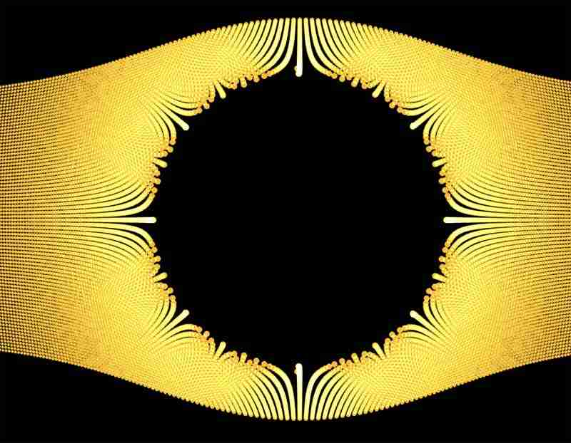 html5 canvas金色粒子悬浮动画特效(图1)