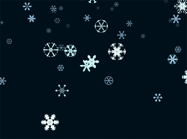 html5 canvas漂亮的雪花飘落动画特效(图1)