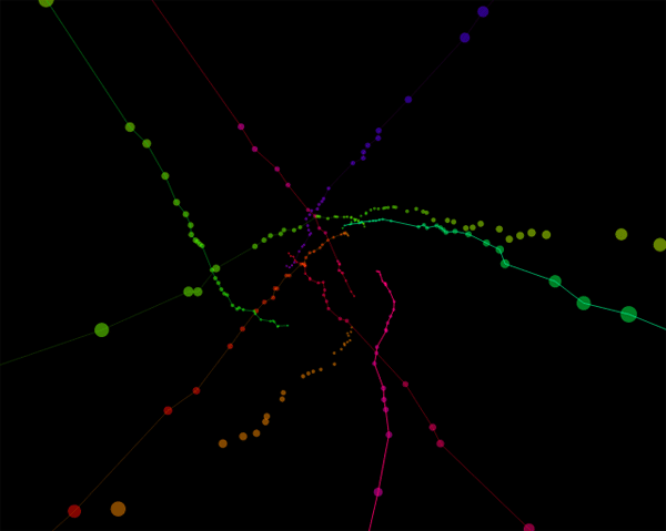 html5 canvas绘制3D线条延伸动画特效(图1)