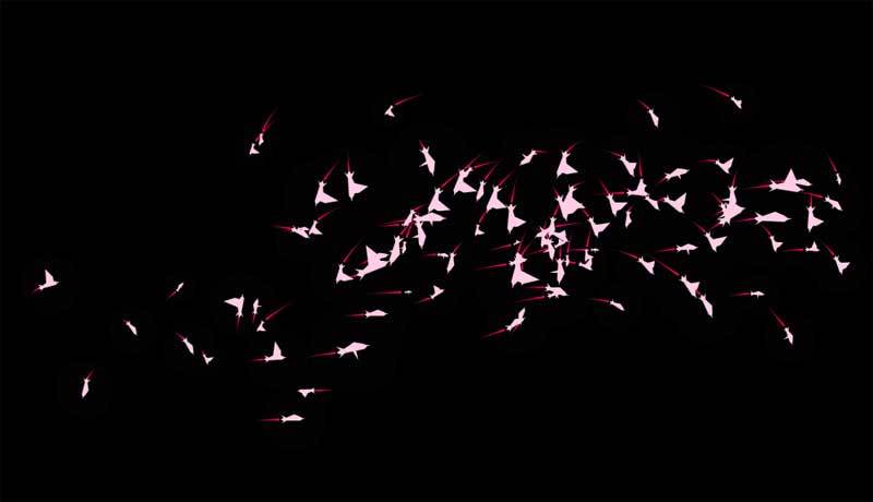 html5 canvas绘制一群鸟飞行动画特效(图1) html5 canvas绘制一群鸟飞行动画特效(图1)