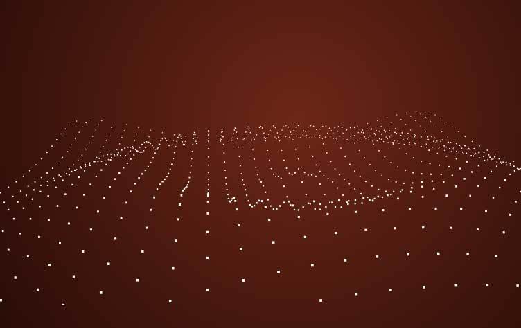 基于canvas绘制3D波浪粒子动画特效(图1) 基于canvas绘制3D波浪粒子动画特效(图1)