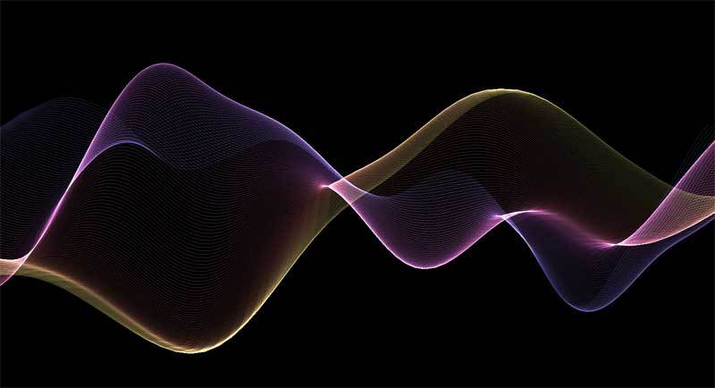 html5 canvas绘制发光的波浪背景动画特效(图1)