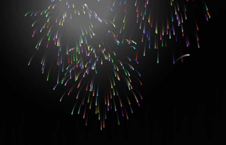 html5 canvas生日快乐文字烟花背景动画特效(图1)