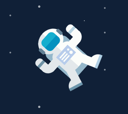 纯css3太空中宇航员动画特效(图1)