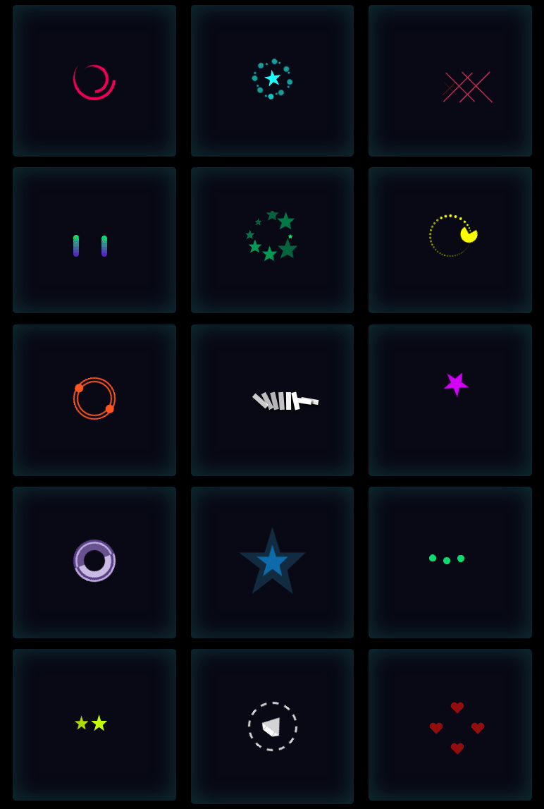 纯css3彩色的loading加载图标动画特效(图1)