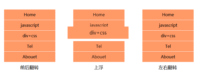 纯css3鼠标经过动画菜单效果(图1)