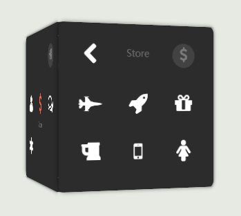 jQuery css3 3D旋转立方体图标菜单代码(图1)