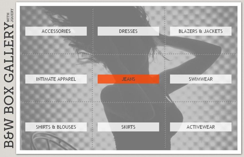 jquery网格图片相册幻灯片点击导航标签显示图片相册(图1)